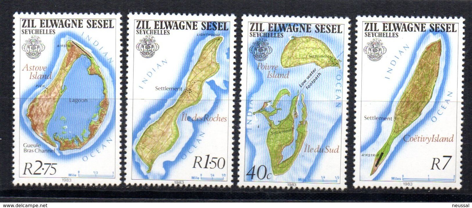 Serie Nº 63/6 Zil Elwagne Sesel Seychelles - Seychelles (1976-...)