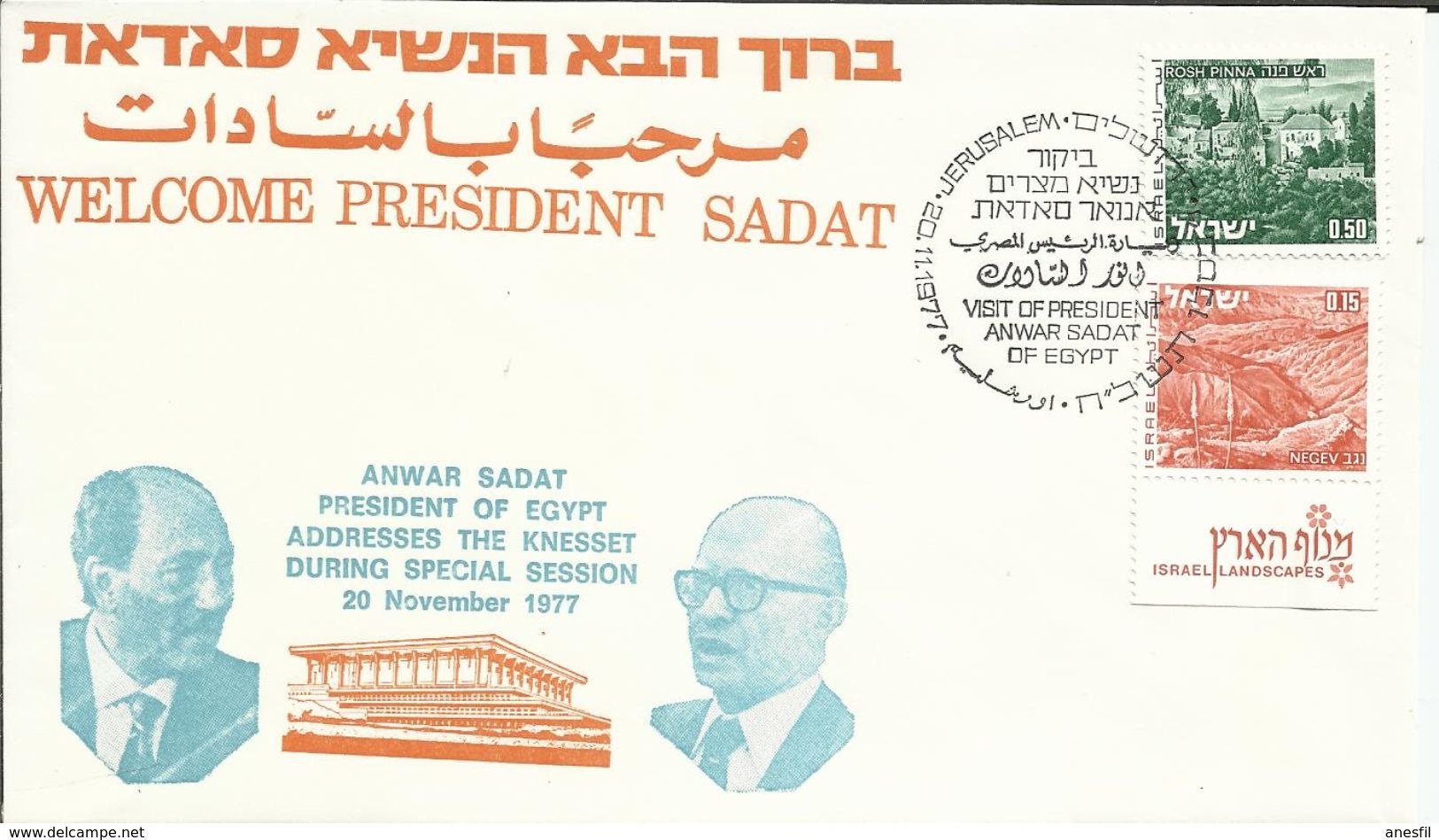 Visita Del Presidente Anwar Sadat De Egipto A Israel. (Política) - Sin Clasificación