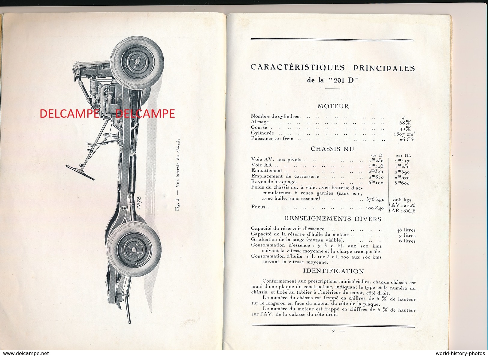 Notice  D'entretien  PEUGEOT Voiture Type 201 D  (4eme édition) - Auto