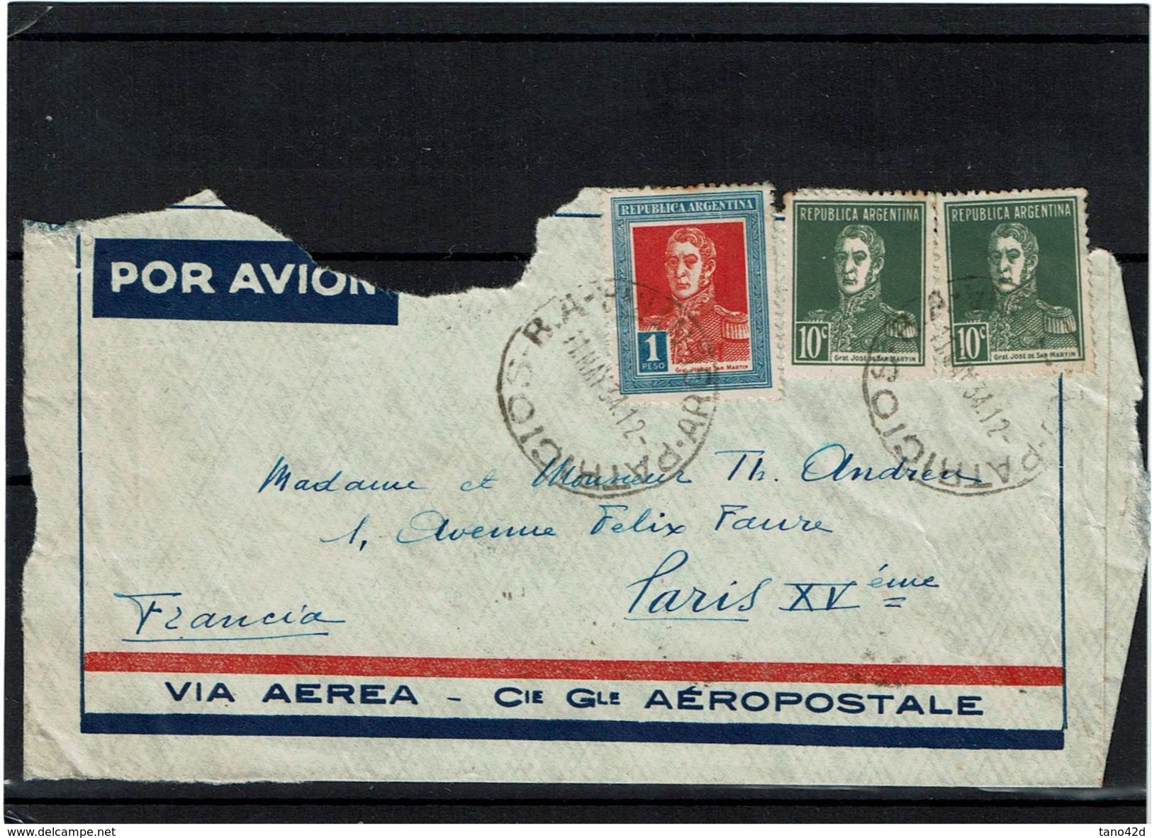 BR39 - ARGENTINE 6 PLIS AERIENS DONT 1 ZEPPELIN / 4 AEROPOSTAL / 1 FRAGMENT - Poste Aérienne