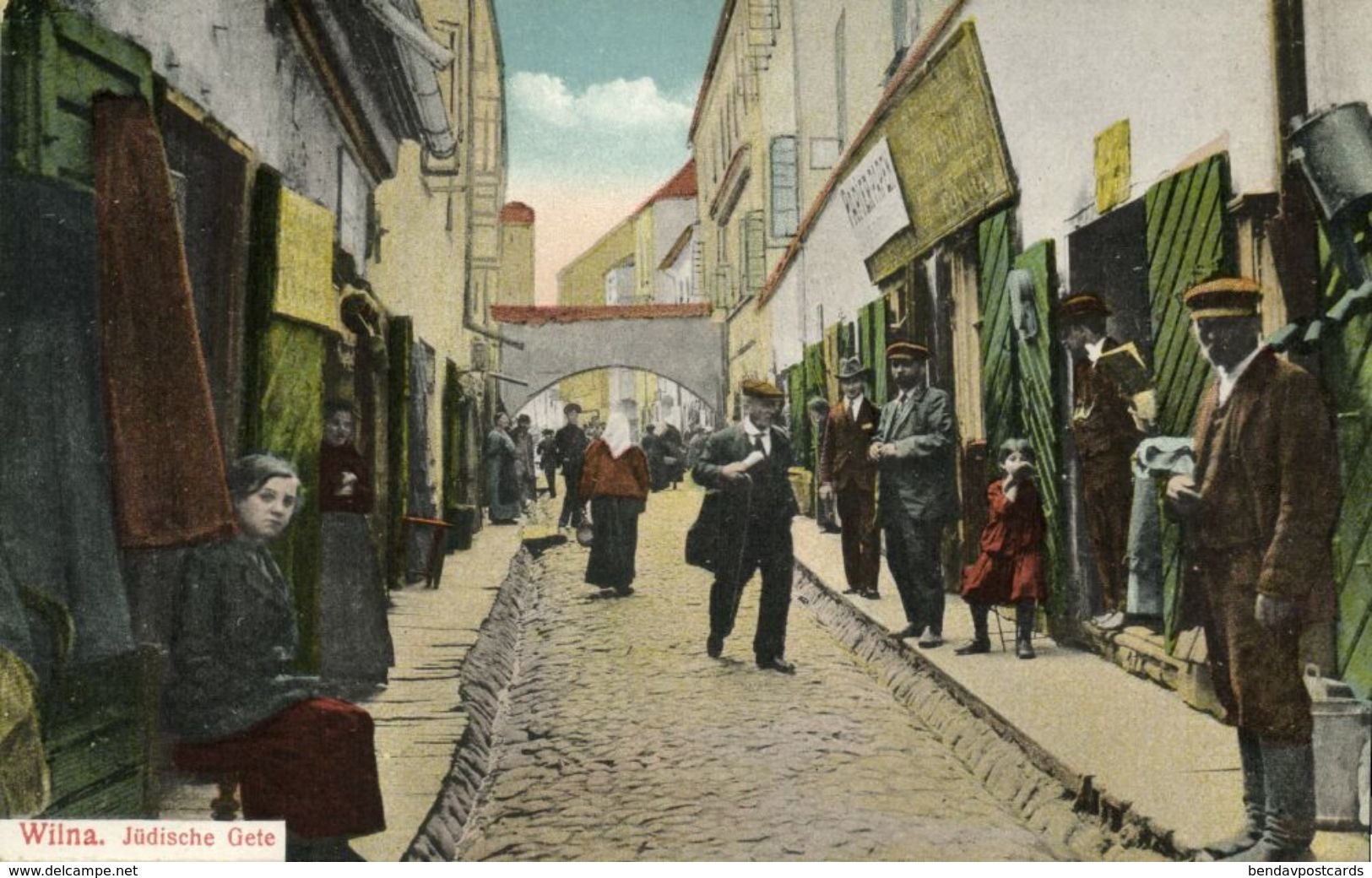 Lithuania Russia, VILNIUS WILNO WILNA, Jewish Alley (1910s) Judaica Postcard - Judaika