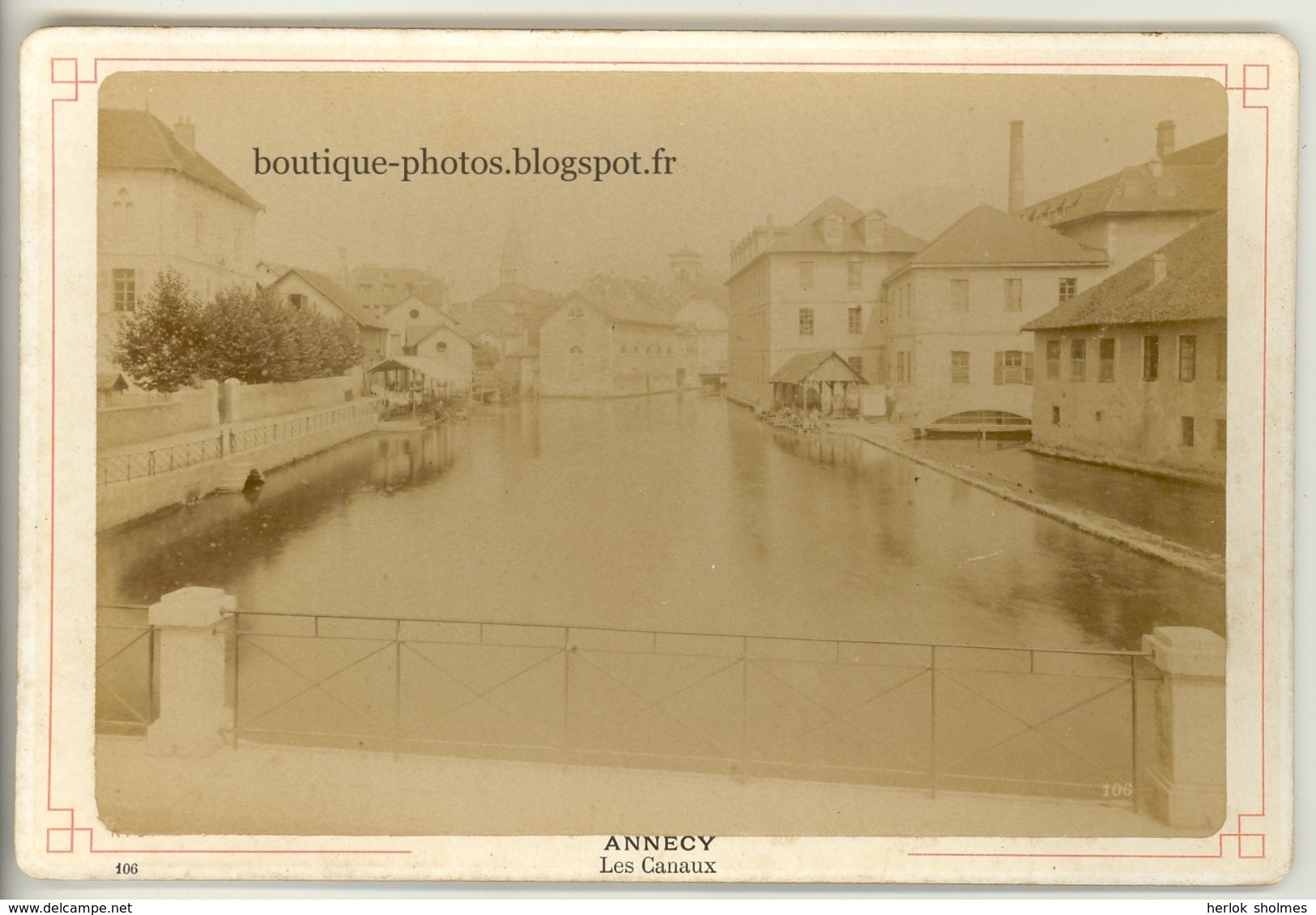 Photo CAB. ANNECY. Les Canaux. Photographe Neurdein Ca1890 - Anciennes (Av. 1900)