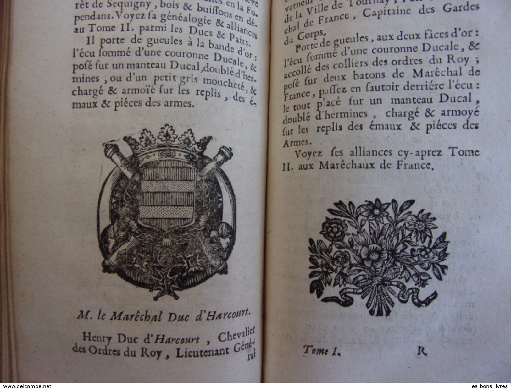 L’ÉTAT DE LA FRANCE Princes, Ducs & Pairs avec Blasons 1718