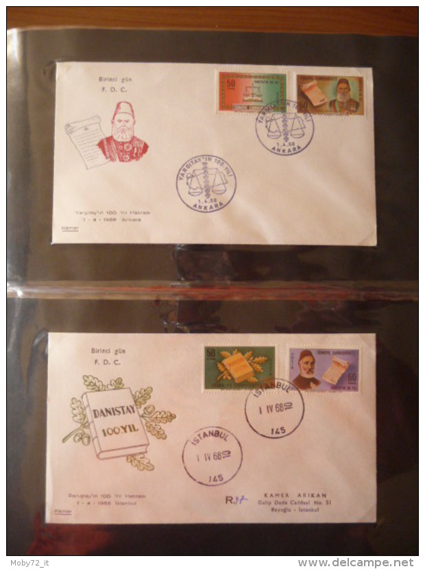 Collezione FDC Turchia 1968/74 (m234) - Verzamelingen (in Albums)