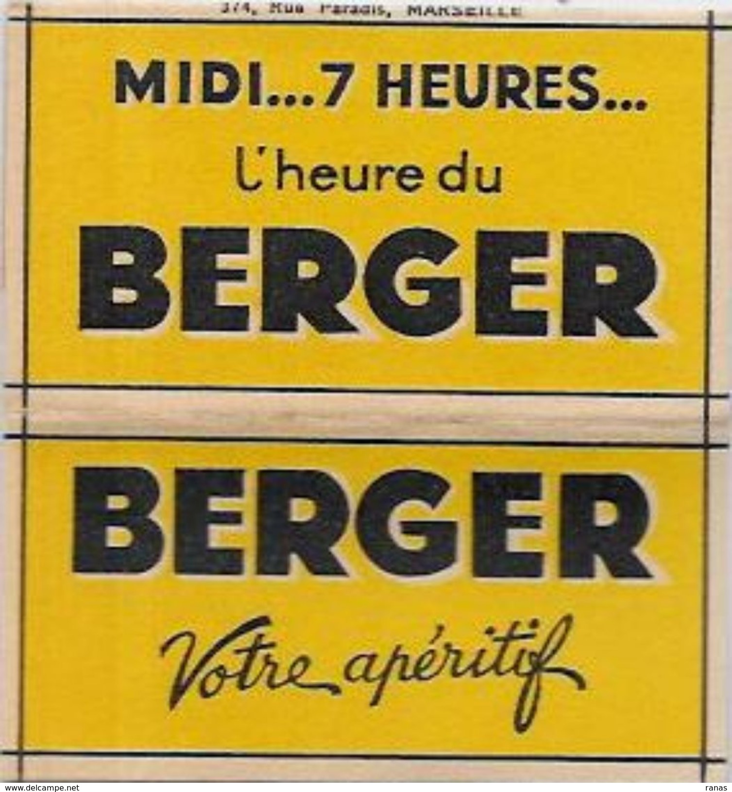Papier à Cigarettes Publicité Publicitaire Complet De Ses Feuilles BERGER - Werbeartikel