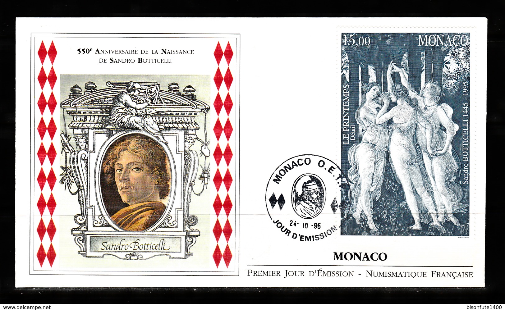 Monaco 1995 - 1 Enveloppe FDC Avec Timbres Yvert & Tellier N° 2010. - FDC