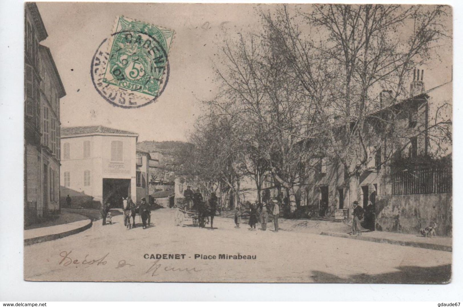 CADENET (84) - PLACE MIRABEAU - Cadenet