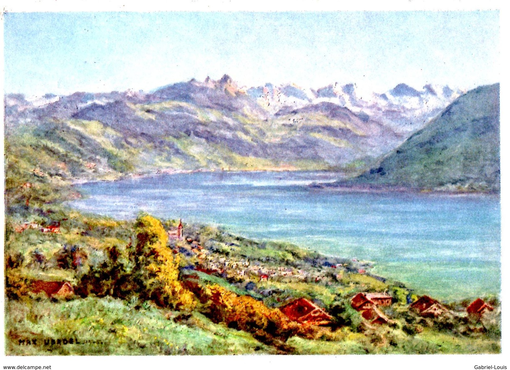 Blick Auf Oberageri -   (Carte Grand Format) - Oberägeri