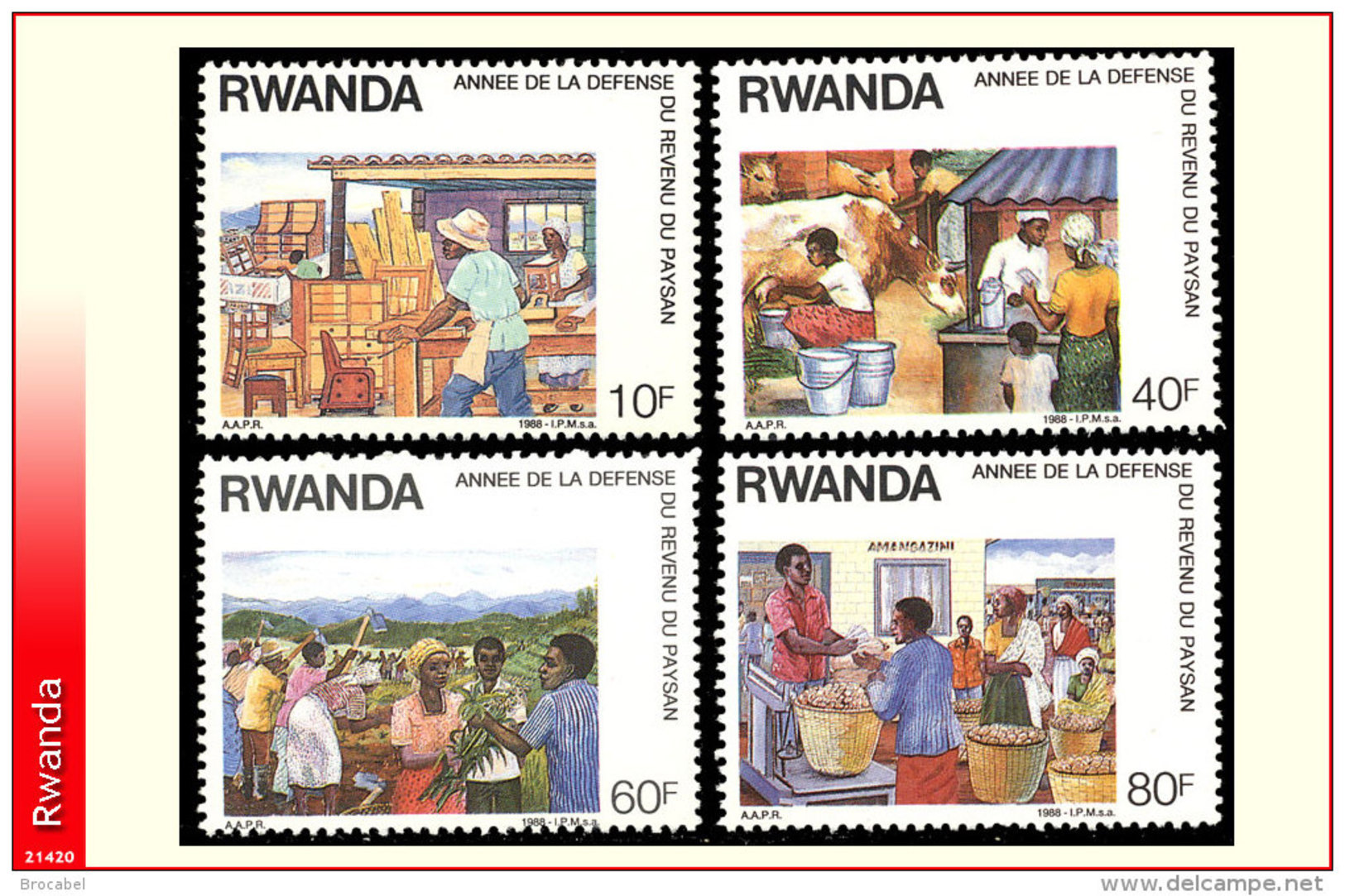 Rwanda 1320/23**  Revenu Du Paysan   MNH - Neufs