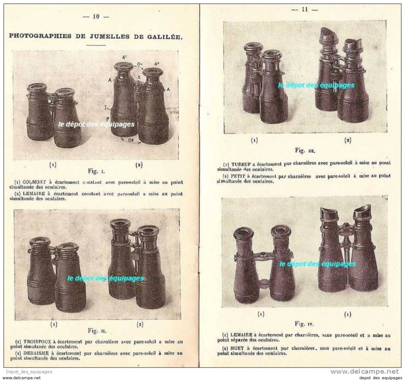 LOT 2 PAIRES JUMELLES de GALILEE - EPOQUE NAPOLEON III