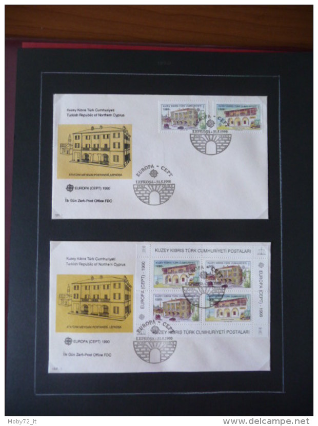 Collezione FDC Cipro Turca 1990/95 (m249) - Colecciones (en álbumes)