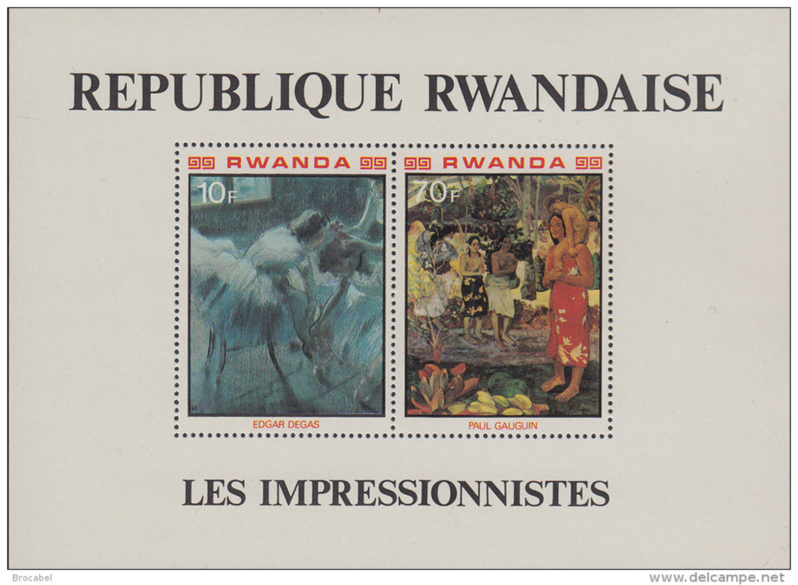 Rwanda BL 086/89** Les Impressionnistes  MNH - Neufs