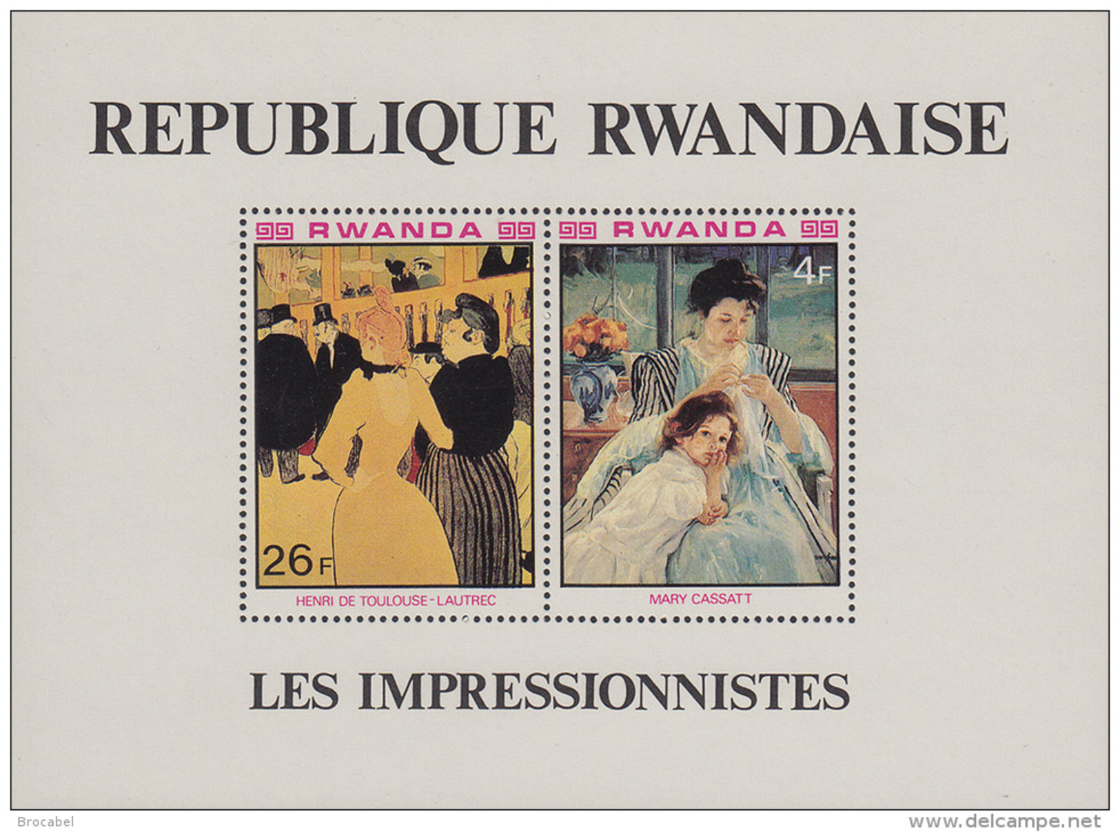 Rwanda BL 086/89** Les Impressionnistes  MNH - Neufs