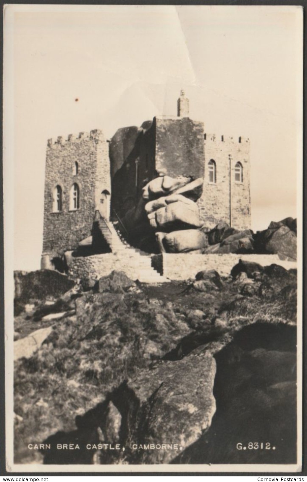 Carn Brea Castle, Camborne, Cornwall, C.1950s - Valentine's RP Postcard - Other & Unclassified