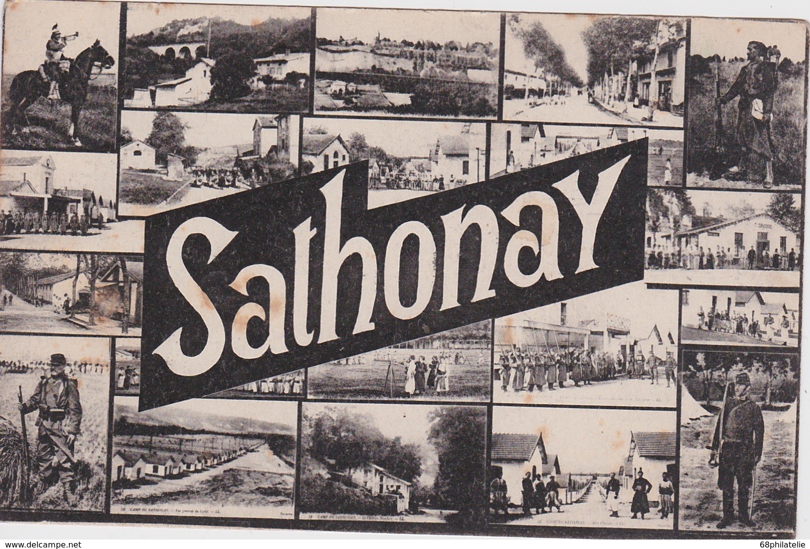 FRANCE 1920 CARTE POSTALE DE CAMP DE SATHONAY - Non Classés