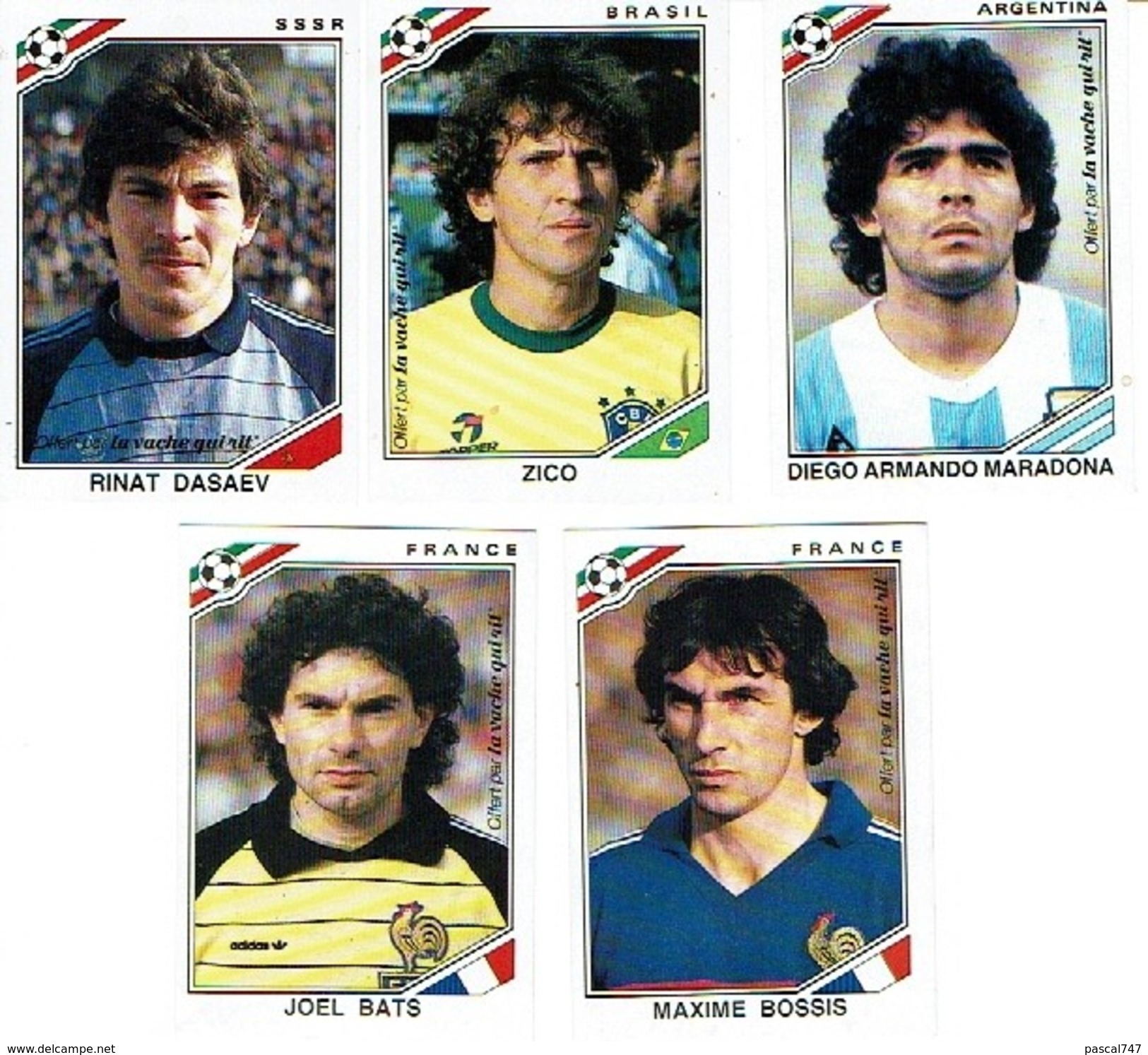 Vache Qui Rit Panini Mexico 86 Bats Maradona Bossis Zico Dasaev - Autres & Non Classés