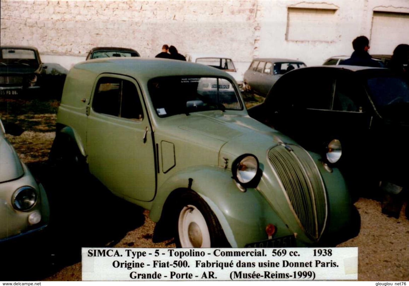 PHOTO 15/10 CM.. SIMCA  TYPE 5  TOPOLINO  COMMERCIAL 569 Cc  . ..1938..         DOS VIERGE - Automobiles