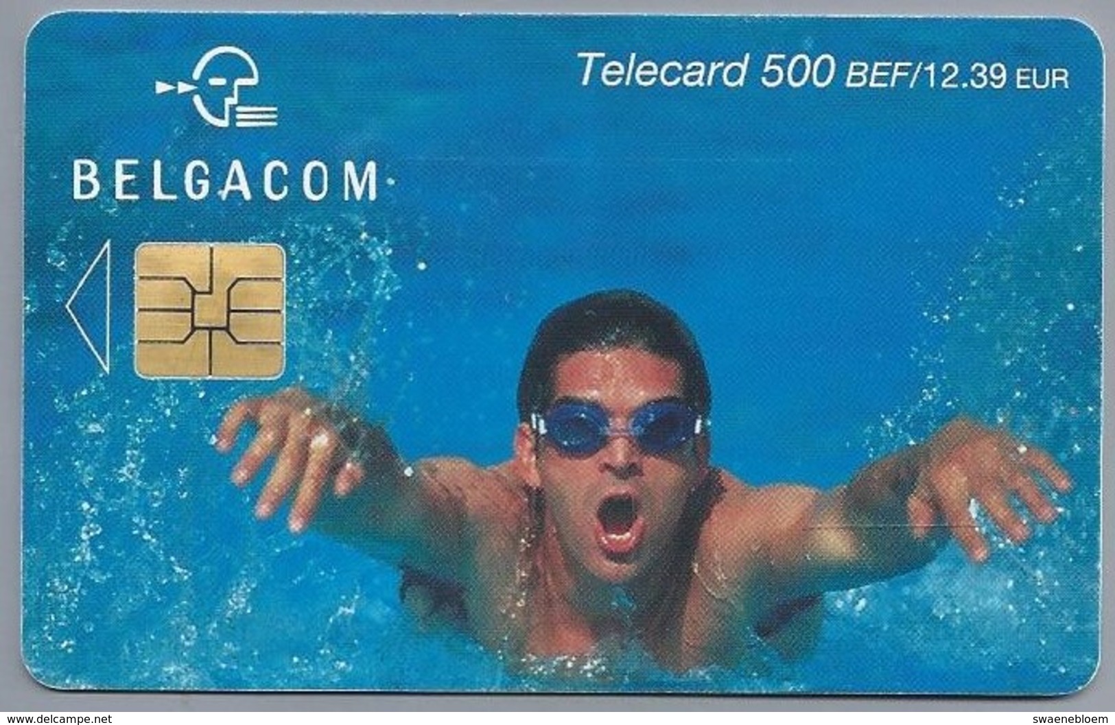 BE.- België. Telecard.- BELGACOM. . - ZWEMMEN - 500 BEF. 12,39 EUR. - PH 089803 - Met Chip