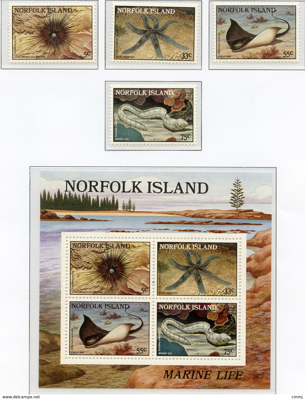 1986 - NORFOLK ISLAND - Mi. Nr.  377/380 + BL 9 - NH -  (UP.70.7) - Isla Norfolk