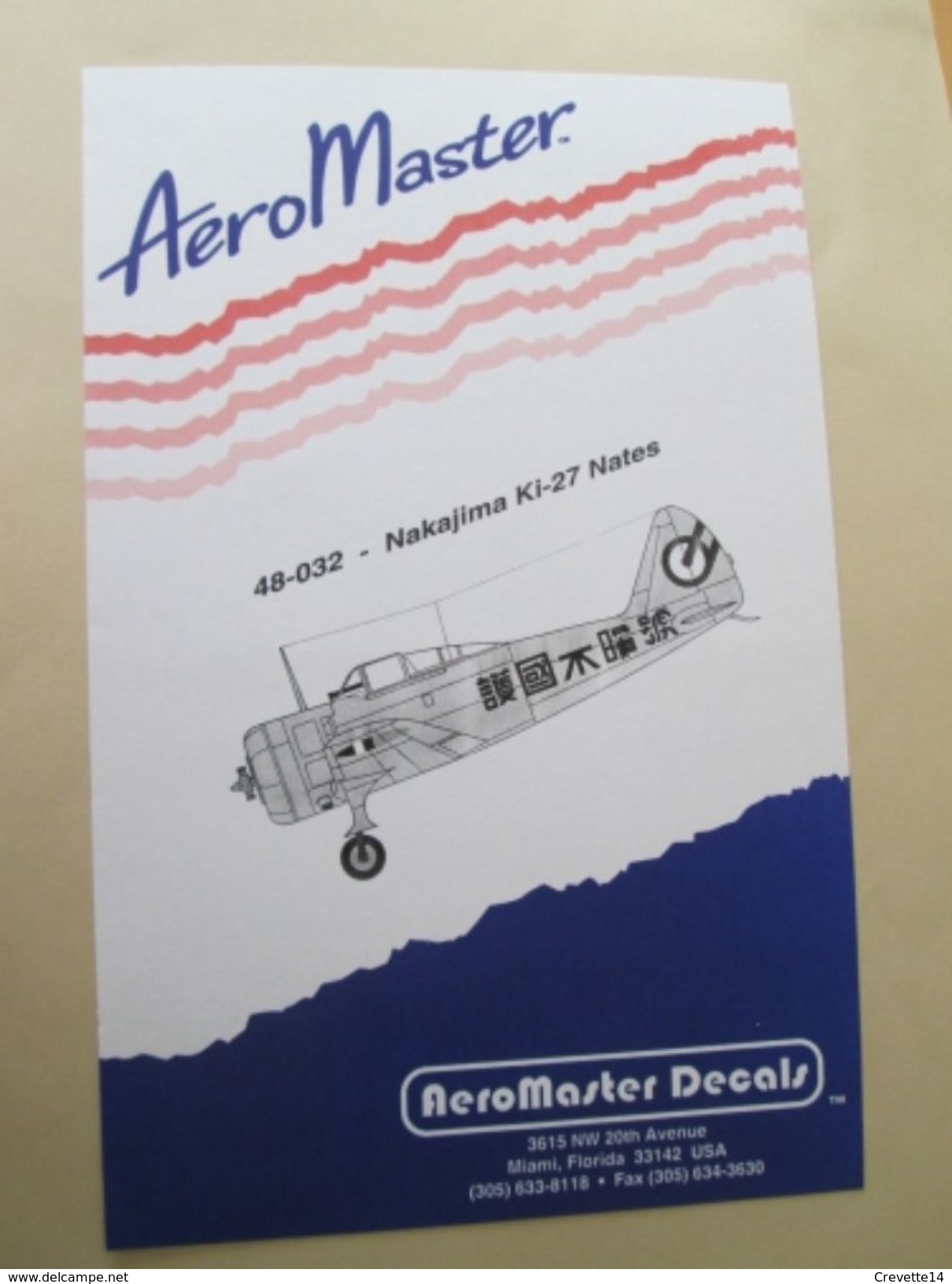 Planche De Décals Additionnels AEROMASTER 1/48e N° 48-032 NAKAJIMA KI-27 NATE   , Complète Et Non Commencée - Vliegtuigen