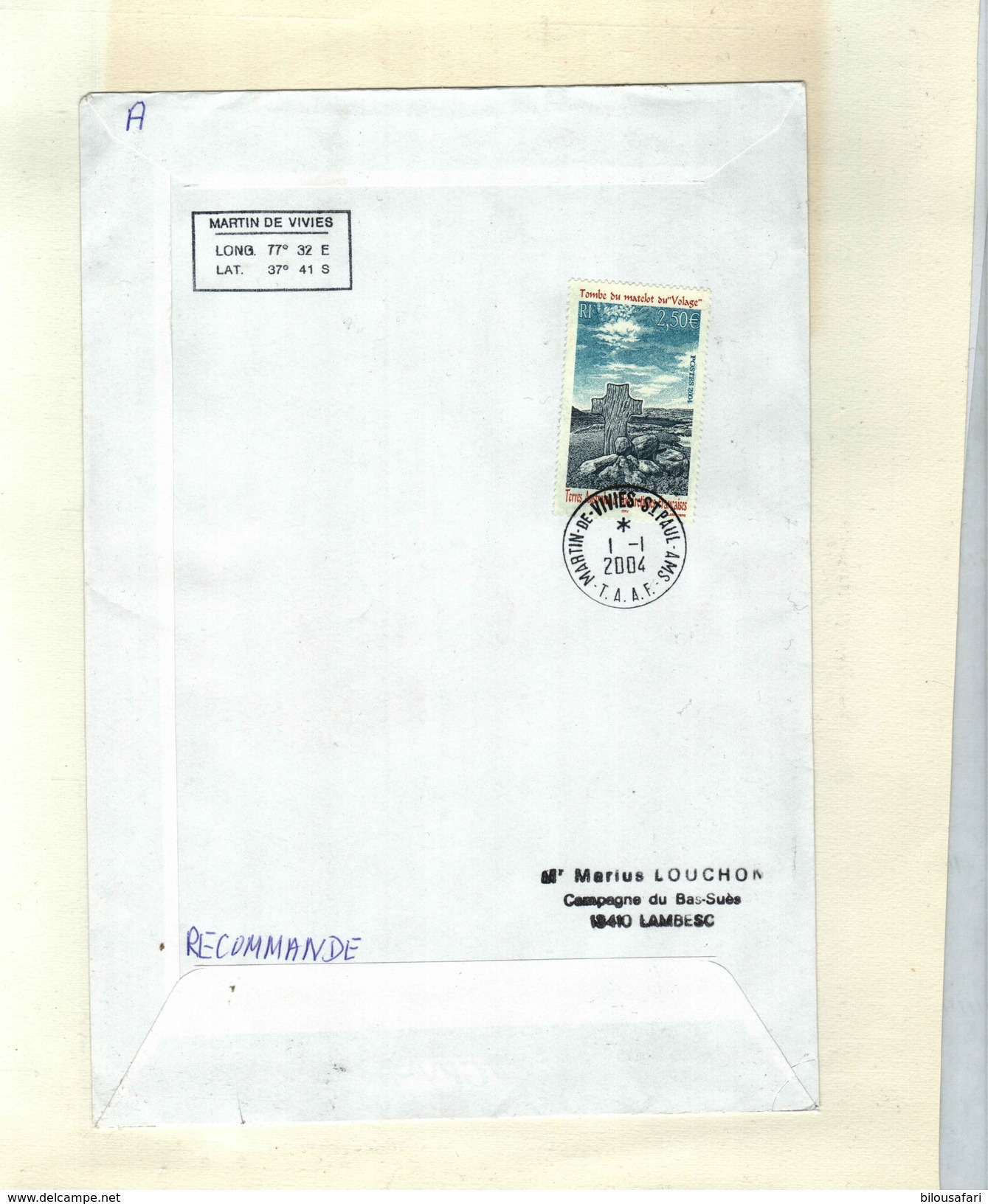 (TAAF) >  BLOC N°12 + N°390 En Recommande  St PAUL & St  MARTIN - Covers & Documents