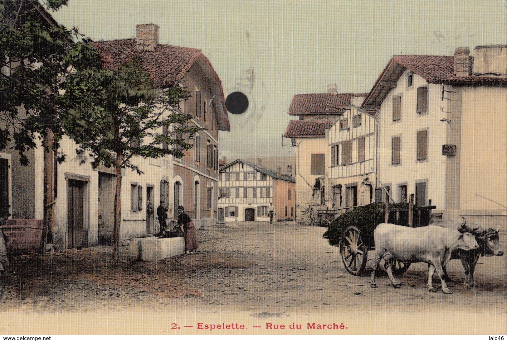 ESPELETTE  - Rue Du Marché N°2 - Carte Couleur - Espelette