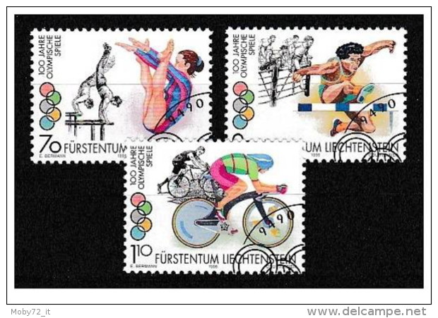 Liechtenstein - 1996 - Usato/used - Olimpiadi - Mi N. 1129/31 - Gebraucht