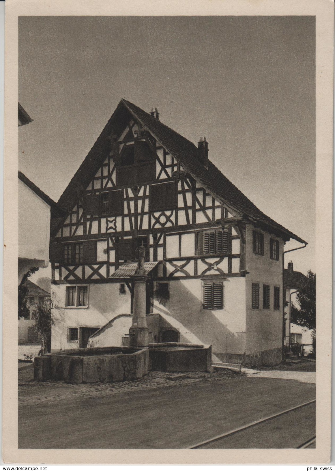 Riegelhaus Und Stadtbrunnen - 900-Jahrfeier Von Schloss Und Städtchen Grüningen - Grüningen