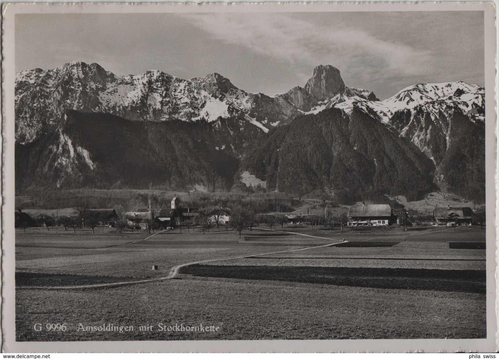 Amsoldingen Mit Stockhornkette - Photo: Franco-Suisse - Autres & Non Classés