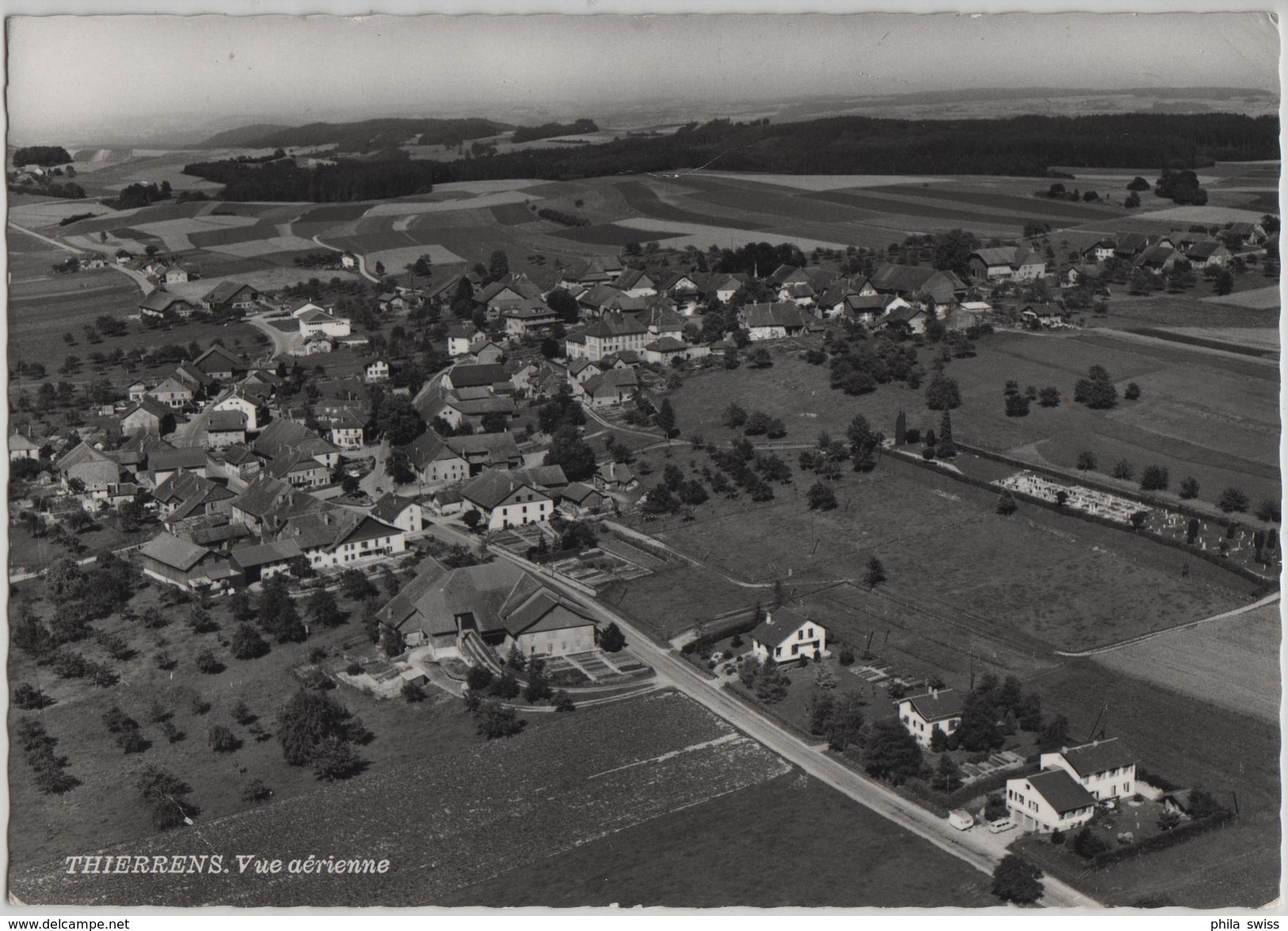 Thierrens - Vue Aerienne - Photo: A. Deriaz - Thierrens