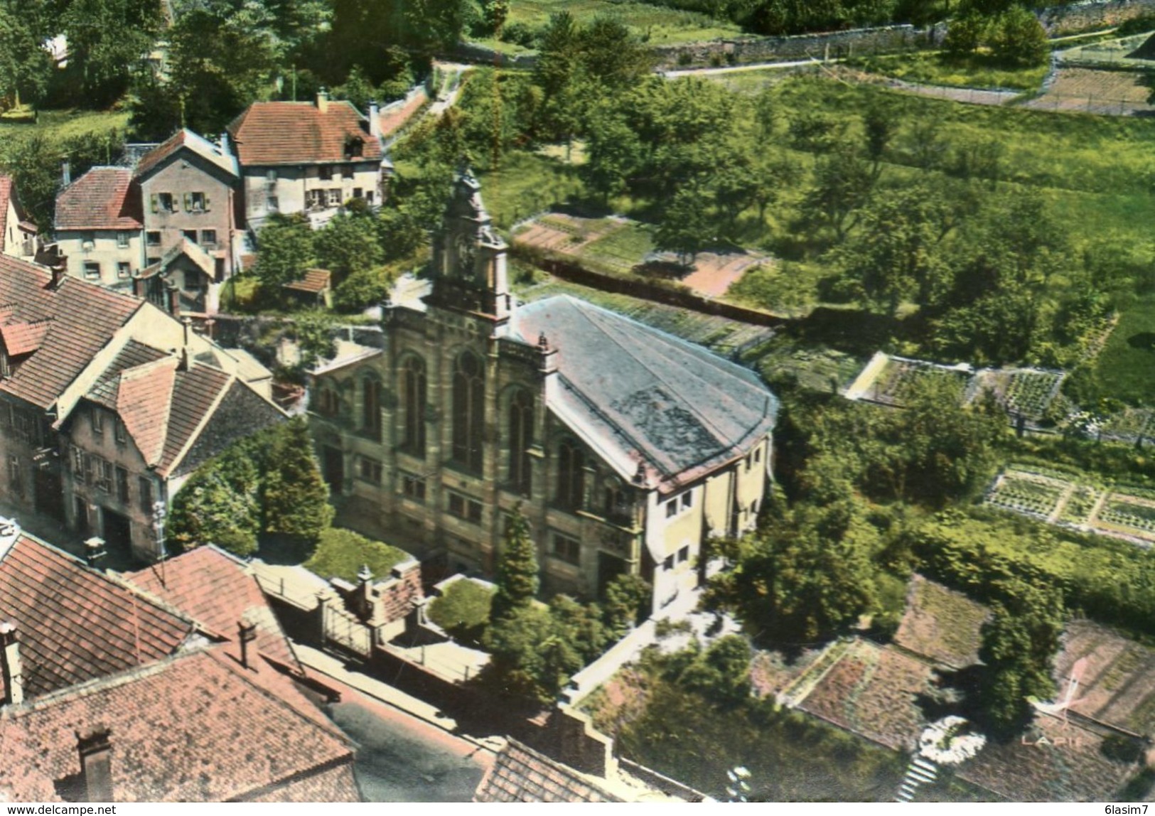 CPSM Dentelée - ROTHAU (67) - Vue Aérienne Du Quartier Du Temple En 1967 - Rothau