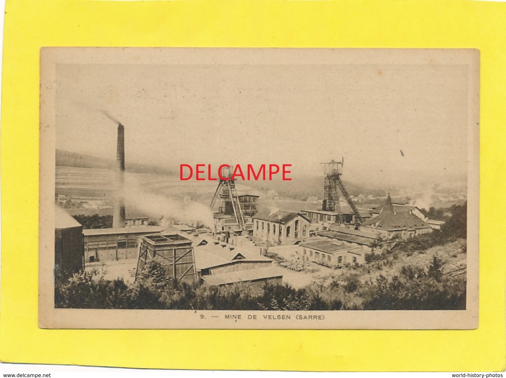 CPA  - Mine De   VELSEN (Sarre) -  Carte Commerciale  Au Verso  1925 - Other & Unclassified