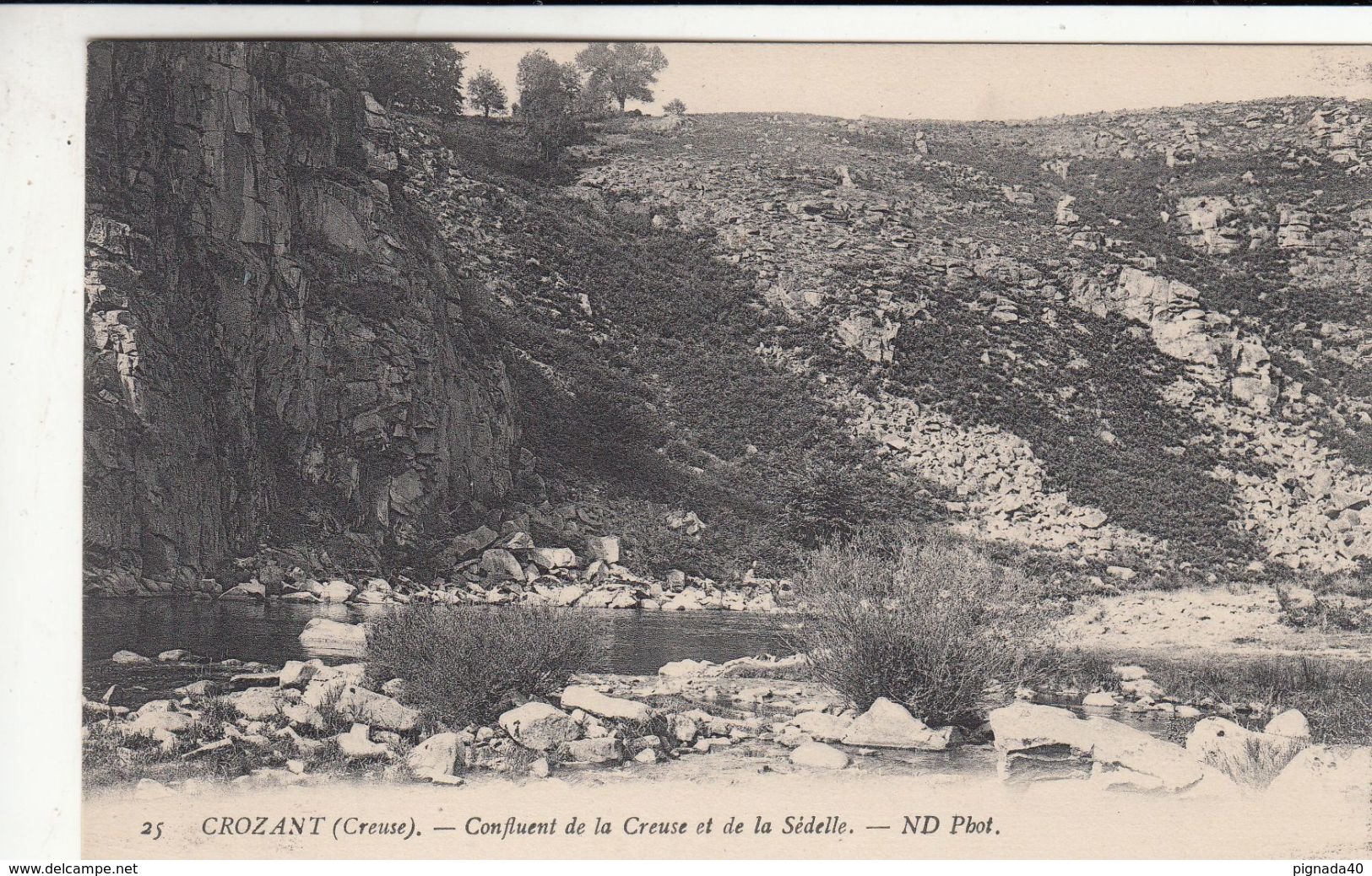 Cp , 23 , CROZANT , Confluent De La Creuse Et De La Sédelle - Crozant