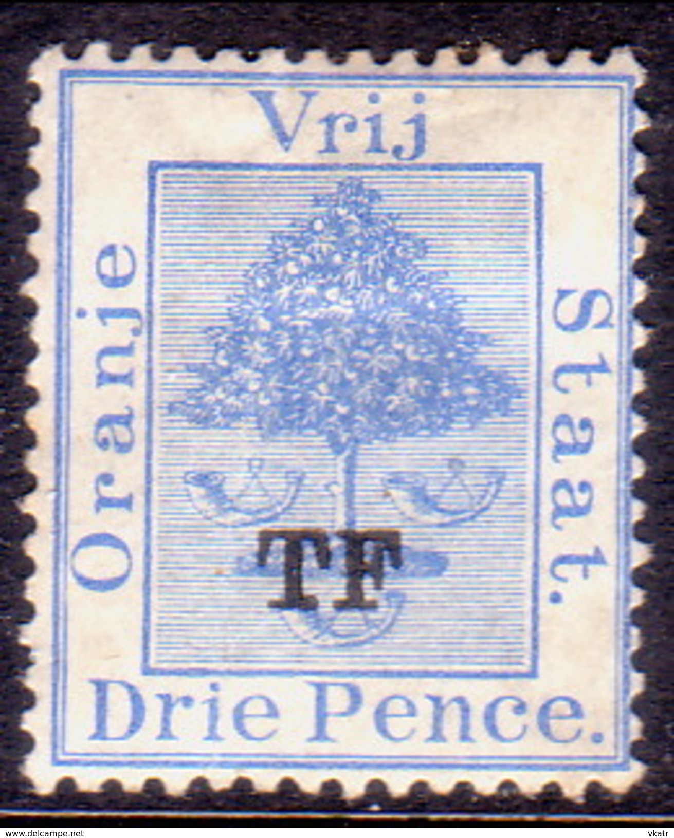 SOUTH AFRICA ORANGE FREE STATE 1893 SG #T30 TELEGRAPH 3d MH (part Gum) - Orange Free State (1868-1909)