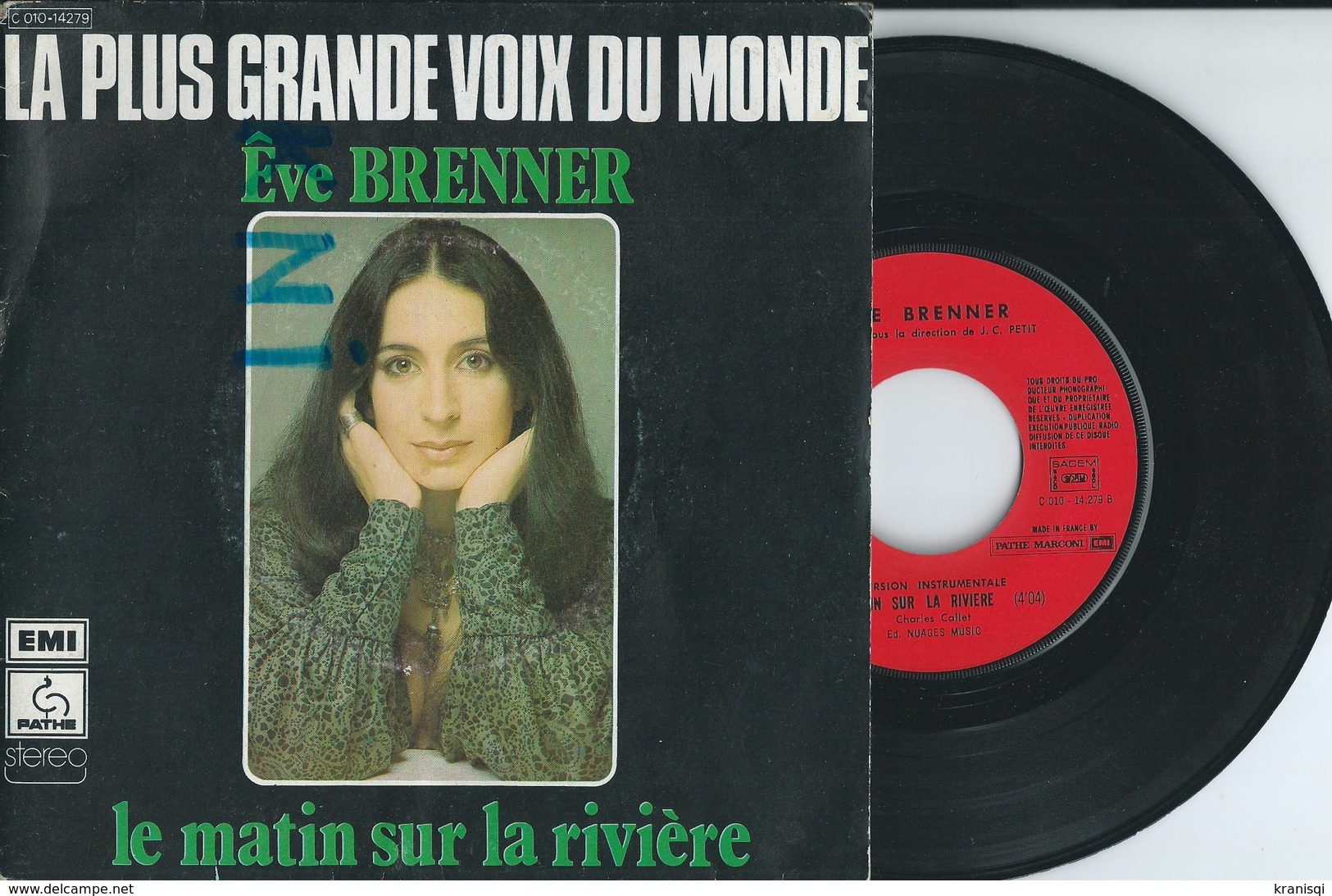 Vinyle  45 T ,Eve Brenner 1976 - Classique