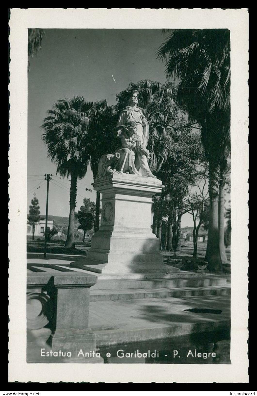 PORTO ALEGRE -ESTATUAS - Estátua Anita E Garibaldi. ( Ed. Wessel)  Carte Postale - Porto Alegre