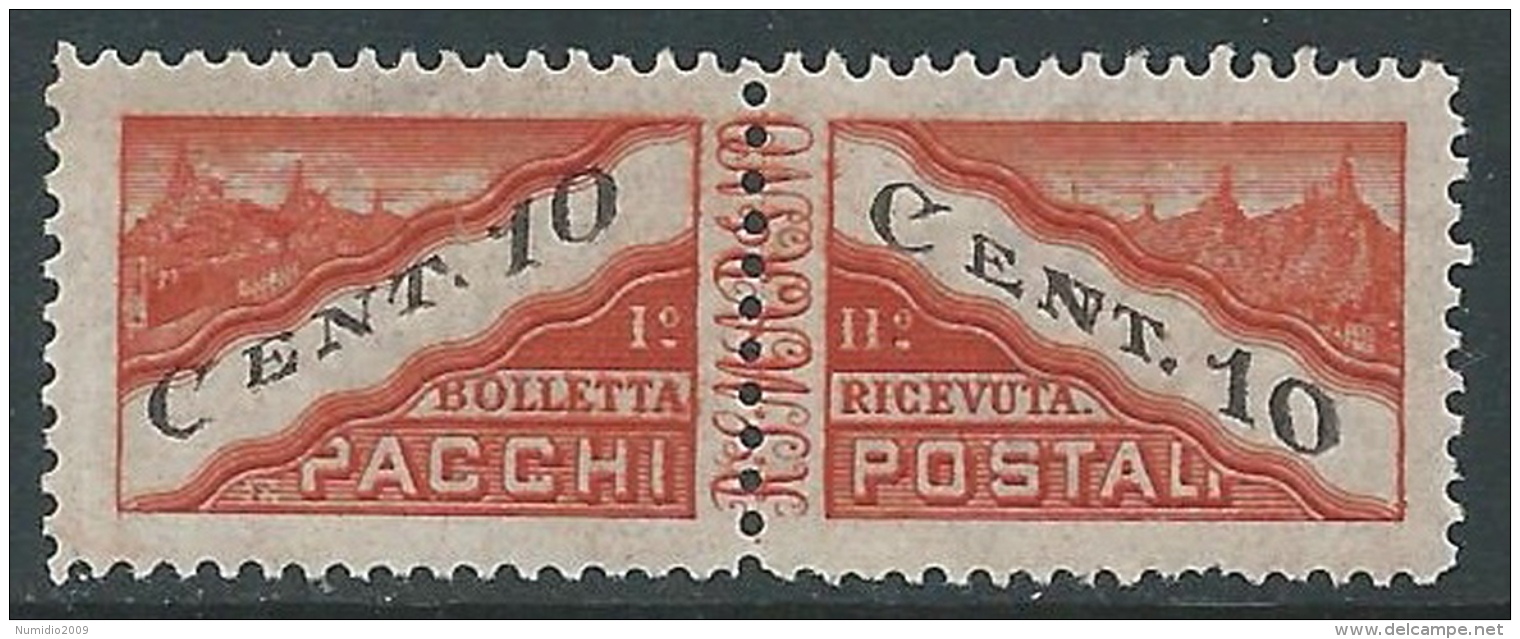 1945 SAN MARINO PACCHI POSTALI 10 CENT MNH ** - R6-7 - Colis Postaux