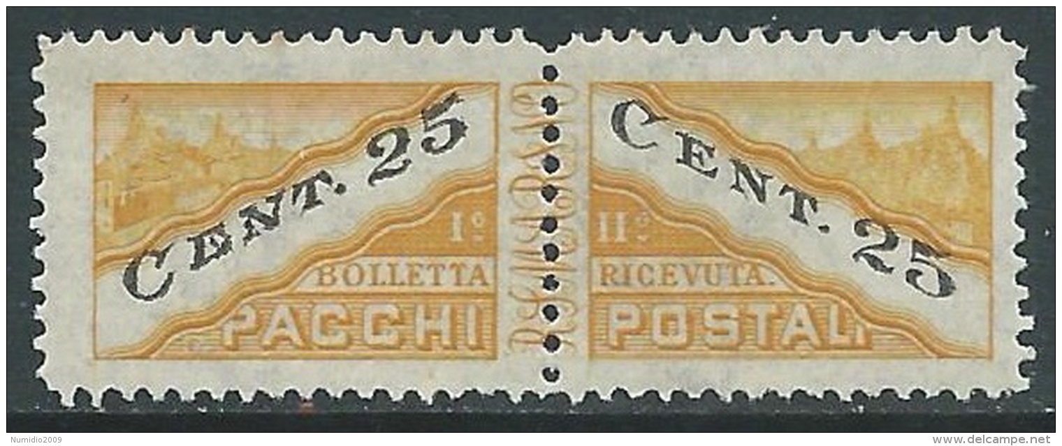 1945 SAN MARINO PACCHI POSTALI 25 CENT MNH ** - R6-7 - Parcel Post Stamps