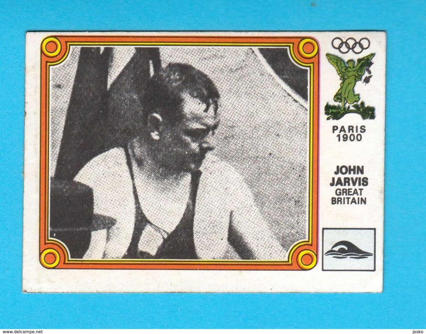 PANINI OLYMPIC GAMES MONTREAL '76. No. 18 JOHN JARVIS England Swimming Juex Olympiques 1976 * Yugoslav Edition - Natation