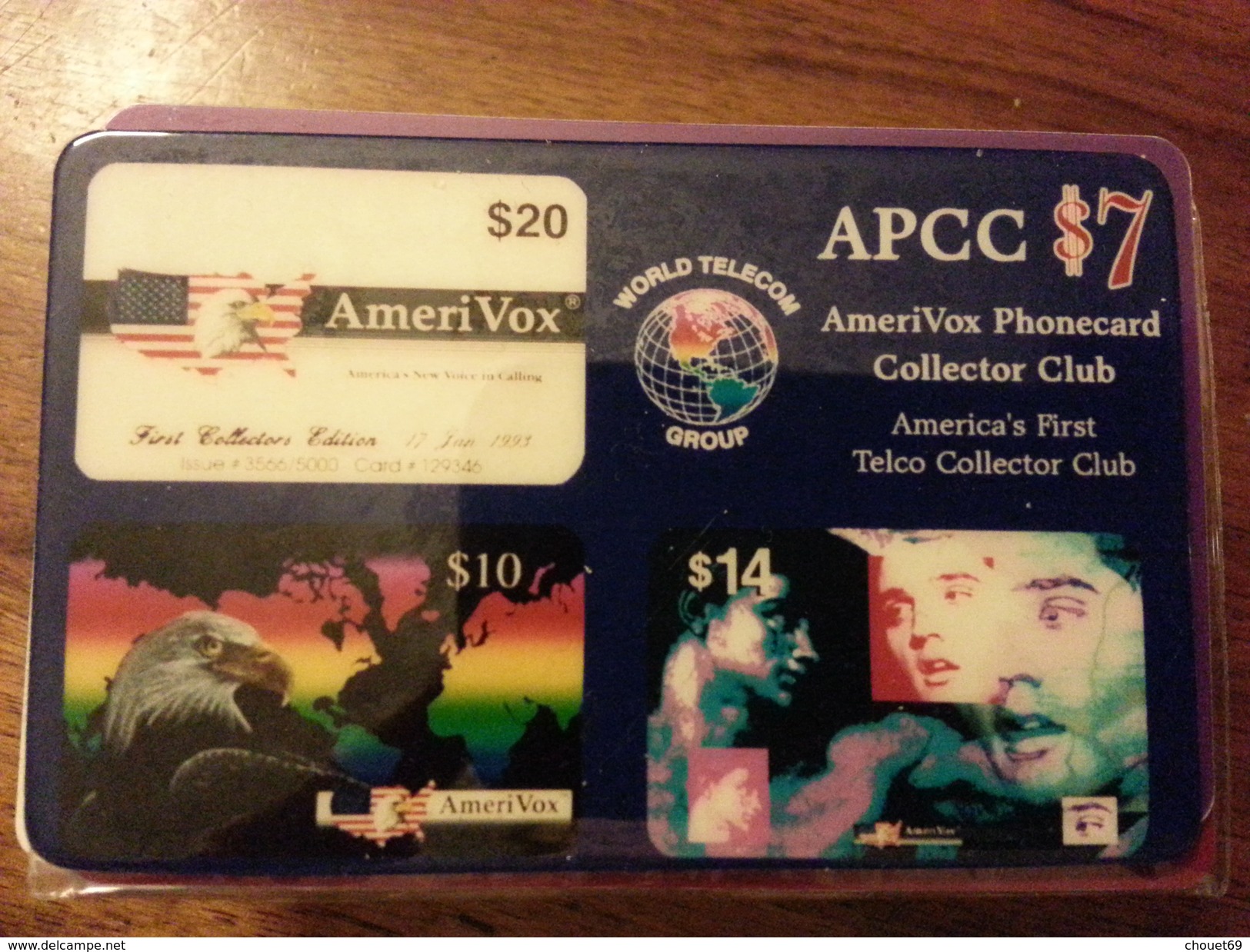 Amerivox APCC Amerivox Phonecard Collector Club 1994 MINT Prépayée Prepaid Ameri Vox - Amerivox