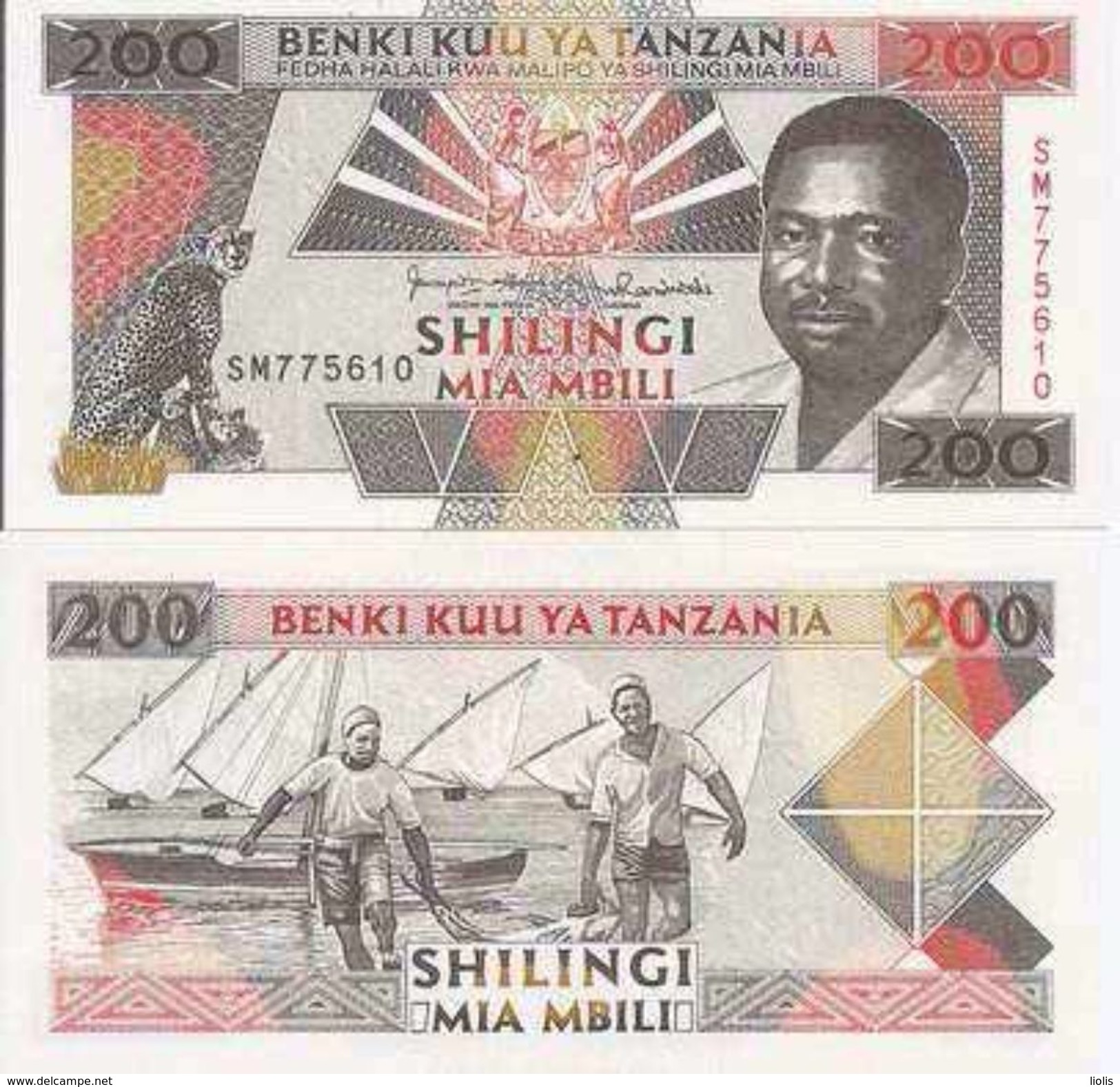 Tanzania  P-25  200 Shilingi 1993  UNC - Tanzanie