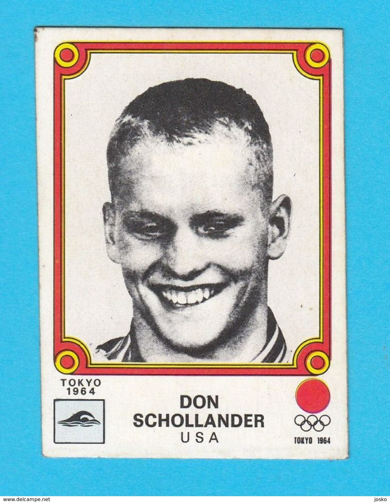 PANINI ROOKIE CARD - OLYMPIC GAMES MONTREAL '76. No. 83. DON SCHOLLANDER - USA Swimming Juex Olympiques 1976 Olympia - Trading Cards