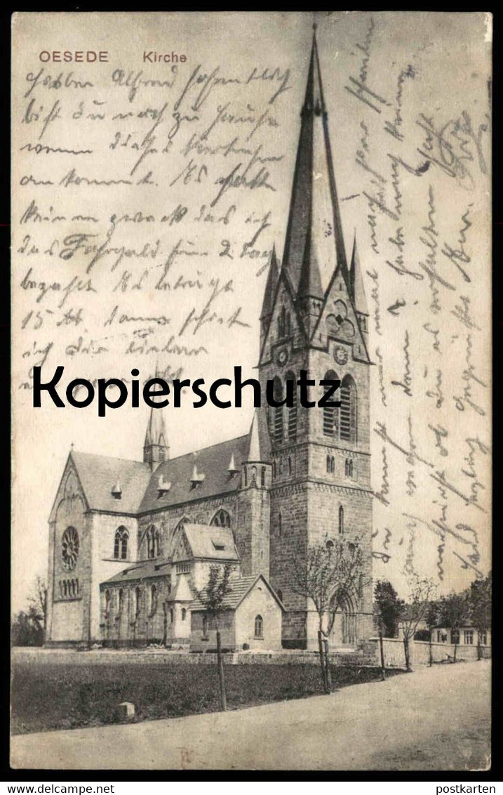 ALTE POSTKARTE OESEDE KIRCHE GEORGSMARIENHÜTTE 1914 Church église Ansichtskarte Postcard Cpa AK - Georgsmarienhütte