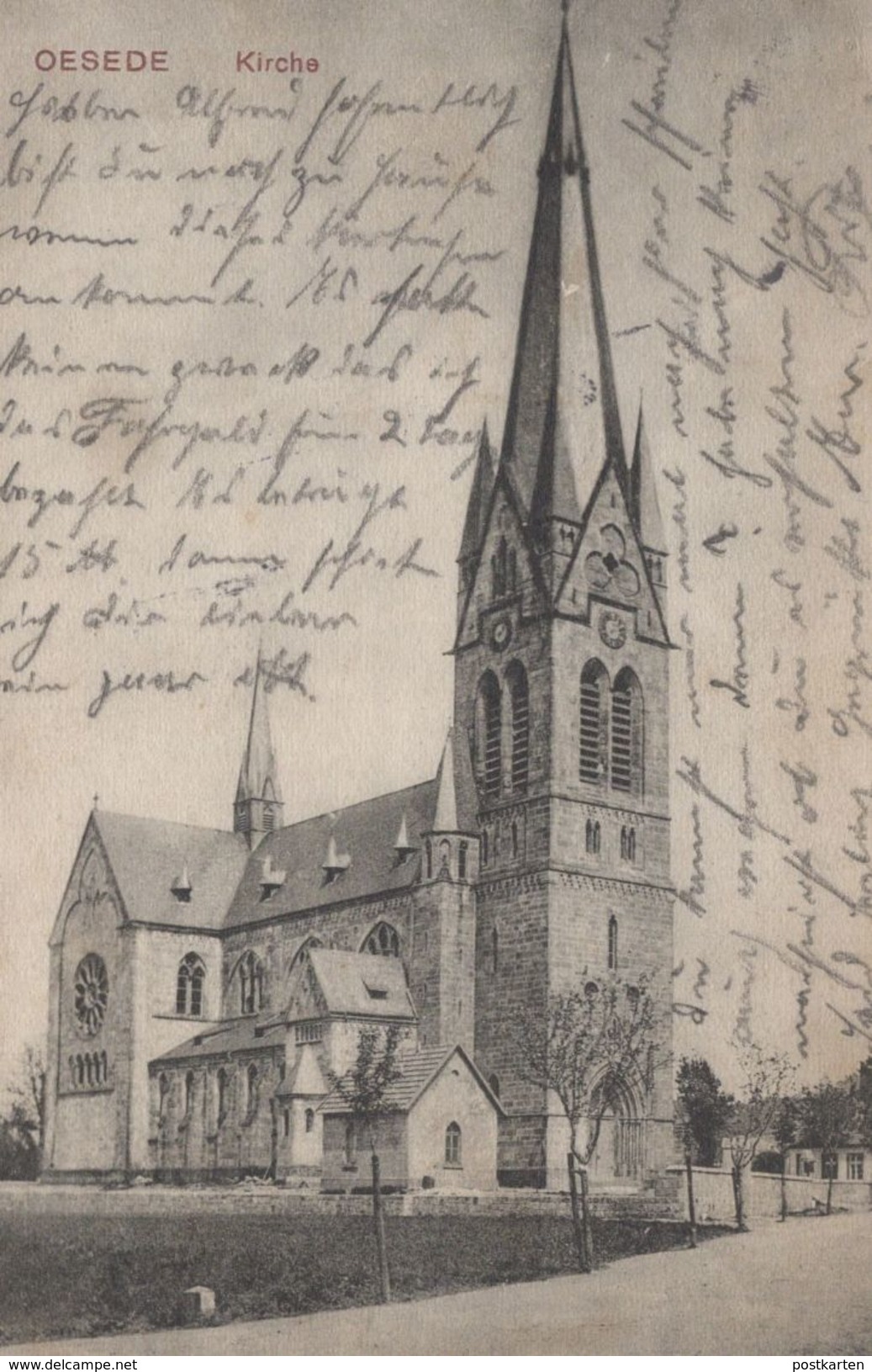 ALTE POSTKARTE OESEDE KIRCHE GEORGSMARIENHÜTTE 1914 Church église Ansichtskarte Postcard Cpa AK - Georgsmarienhuette