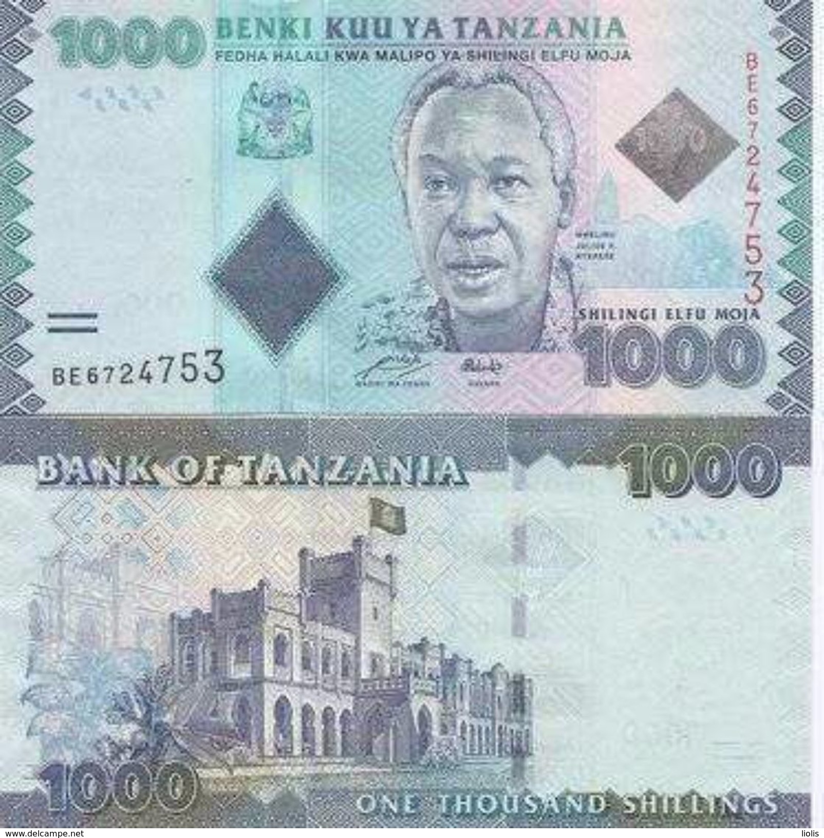 Tanzania  P-41  1000 Shilingi 2010  UNC - Tansania