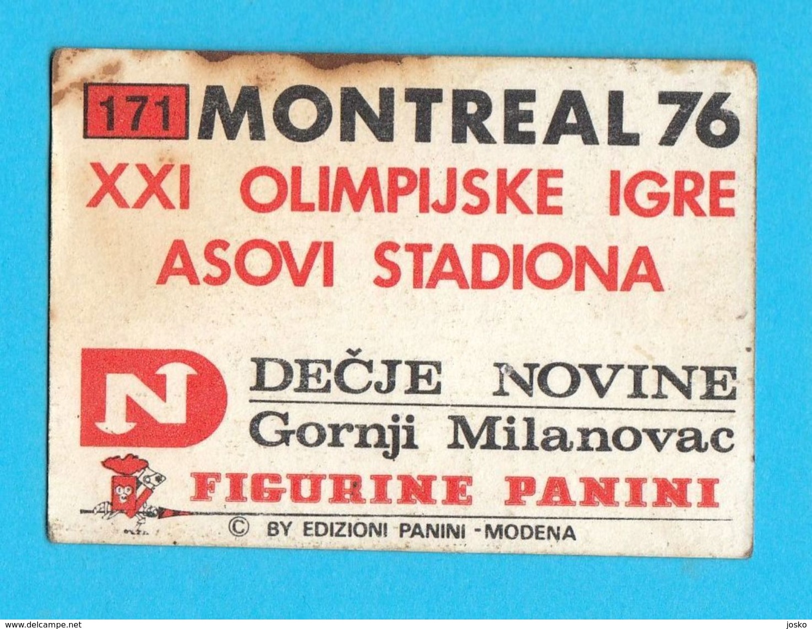 PANINI OLYMPIC GAMES MONTREAL '76 No. 171. ITALY Woman's Basketball Basket-ball Juex Olympiques 1976. * Yugoslav Edition - Autres & Non Classés