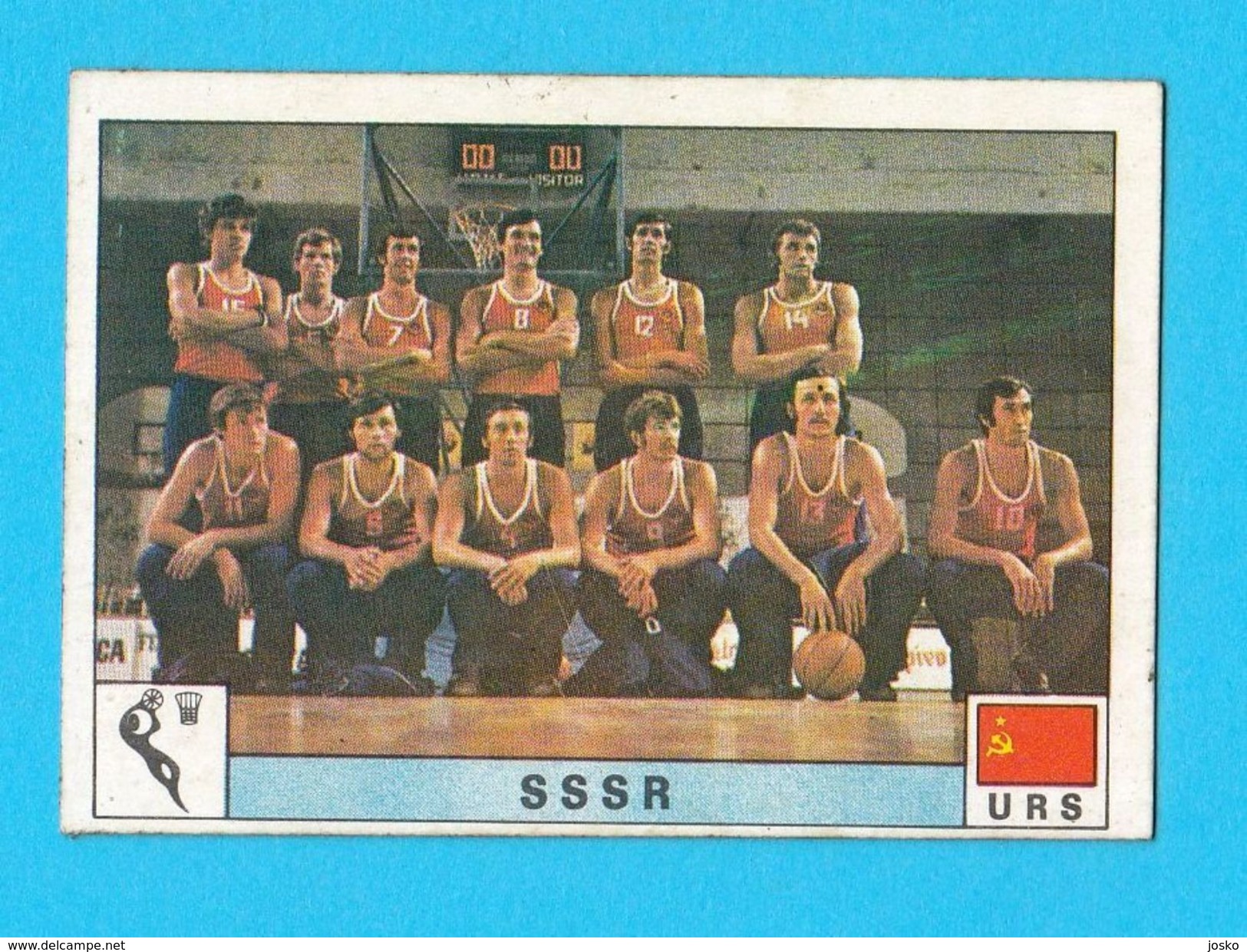 PANINI OLYMPIC GAMES MONTREAL '76 No. 163. SOVIET UNION - RUSSIA Basketball Juex Olympiques 1976. * Yugoslav Edition - Autres & Non Classés