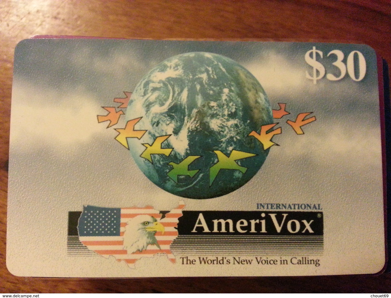 Amerivox Trans World Map 1994 TEST Prépayée Prepaid Ameri Vox - Amerivox