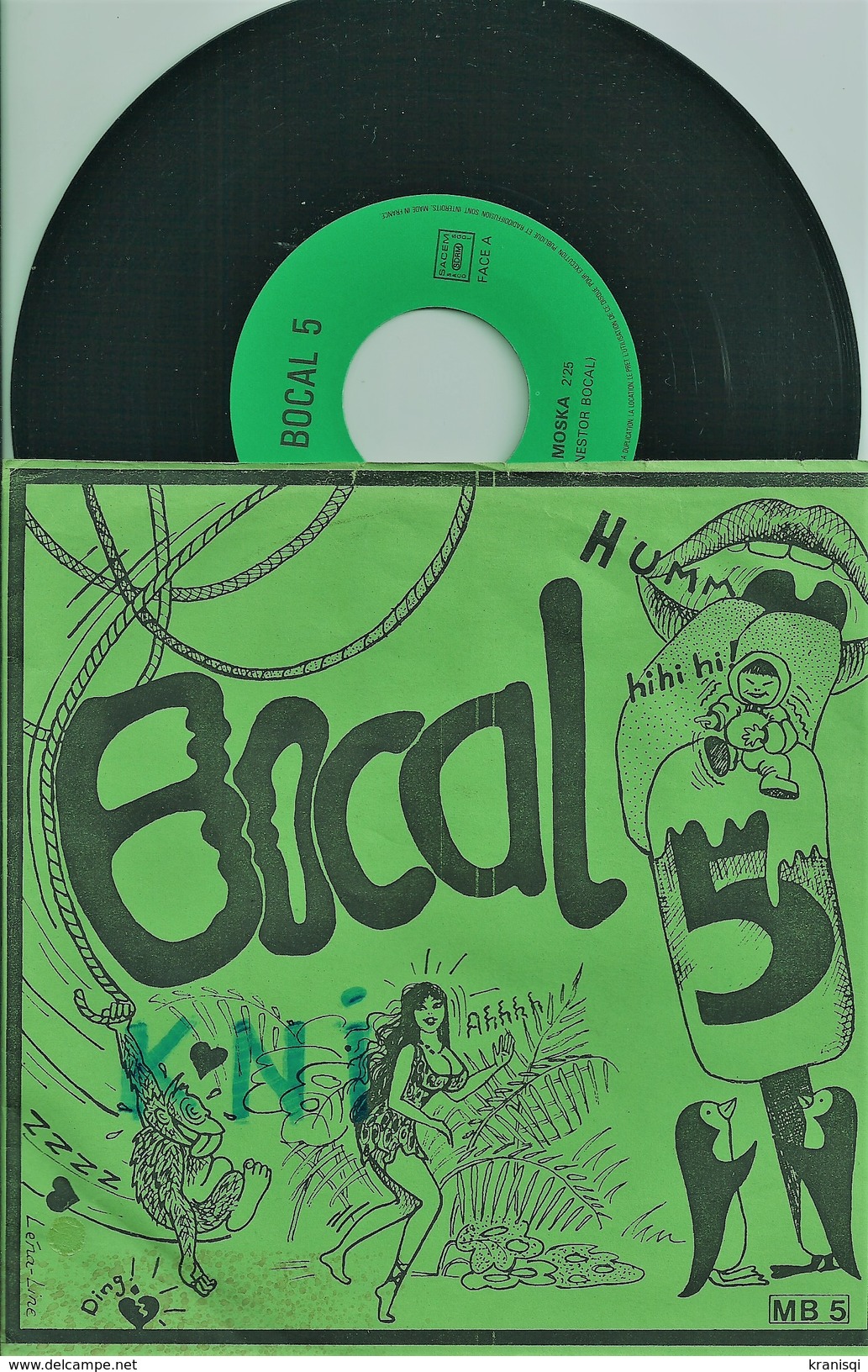 Vinyle  45 T ,  Bocal  5  1984 - Dance, Techno En House