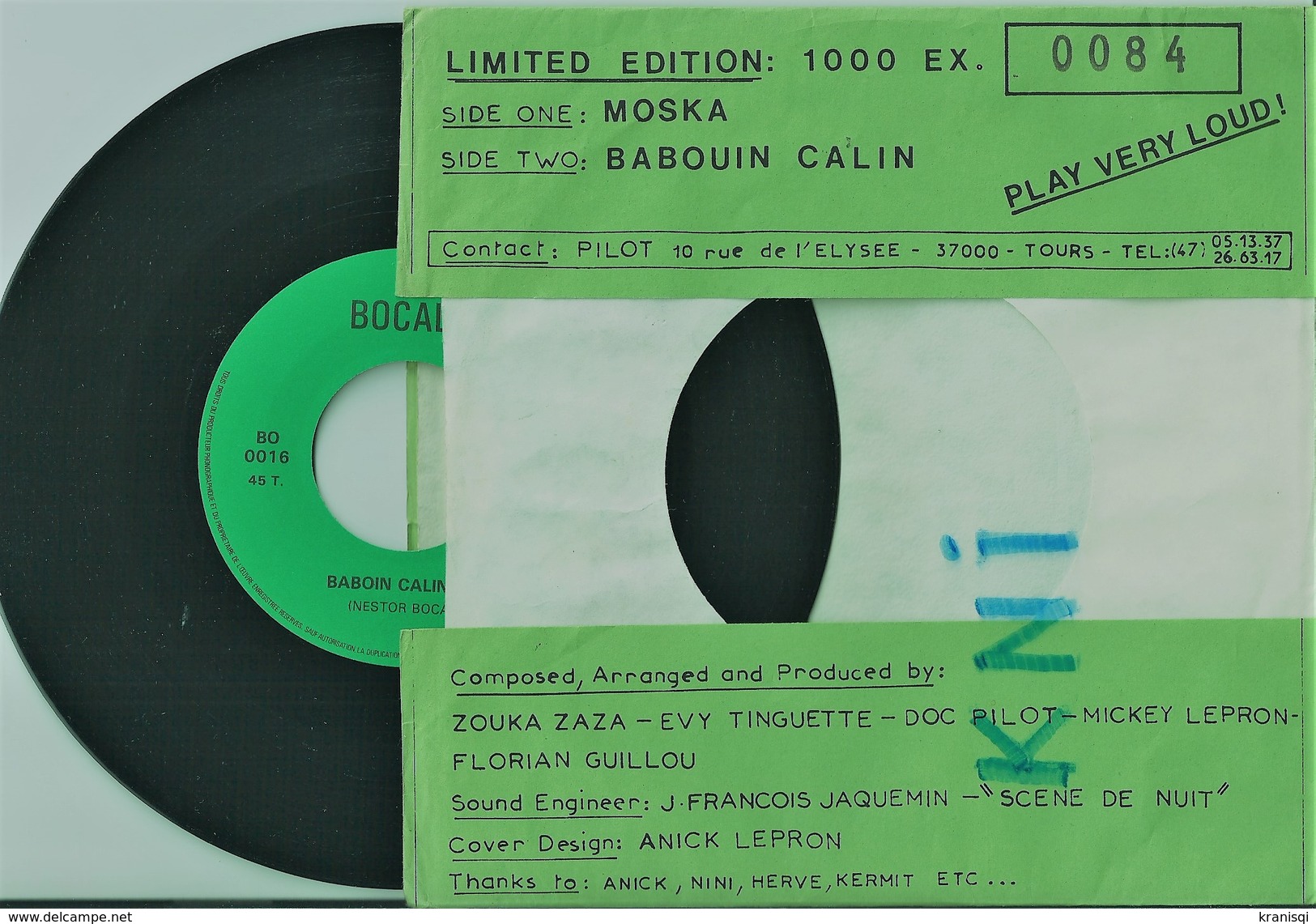 Vinyle  45 T ,  Bocal  5  1984 - Dance, Techno & House